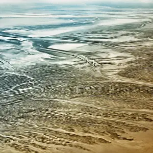 North Sea Coast Germany Prints: Structures in the sand formed by wind and water