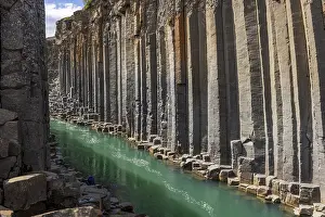 Largest Basalt Column Collection Prints: Studlagil Canyon, basalt columns
