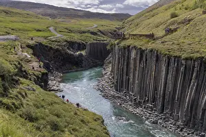 Largest Basalt Column Collection Prints: Studlagil Canyon, basalt columns