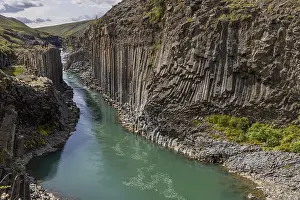 Basalt Columns Iceland Prints: Studlagil Canyon, basalt columns