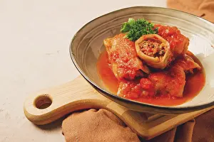 Stuffed Cabbage Rolls Prints: Stuffed cabbage rolls, with minced meat
