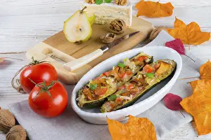 Appetizing Vegetable Dishes Prints: Stuffed zucchini