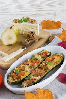 Root Vegetable Dishes Prints: Stuffed zucchini