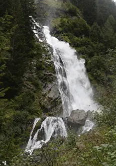Deserted Mountain Brook Prints: Stuibenfall, waterfall, cascade