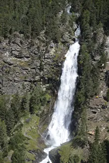 Mountain Creek Landscape Prints: Stuibenfall, waterfall, cascade