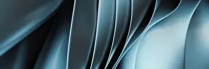 Prints of A stunning abstract design featuring smooth, flowing metallic blue waves in 3D. The fluid lines create a sense of motion and elegance, combining shades of blue for a calming effect Minimalist Artwork Prints: Stunning Metallic Blue Wave 3D Print