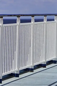 Baltic Sea Ferry Prints: Sturdy railing, railing on the outer deck of a ferry