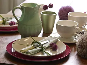 Decorative Table Setting Ideas Prints: Stylishly presented tableware