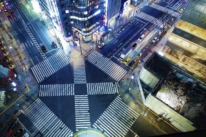 Prints of Sukiyabashi intersection of image. Shooting Location: Tokyo metropolitan area Tokyo Prints: Sukiyabashi Intersection Print, Tokyo Metropolitan Area