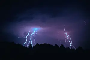 Gloomy Weather Conditions Prints: Summer thunderstorm
