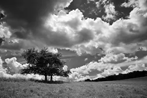 Dark Cloud Atmosphere Prints: Summer thunderstorms in black and white