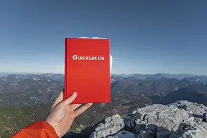Austrian Countryside Landscapes Prints: Summit book, At the summit of the Guffert