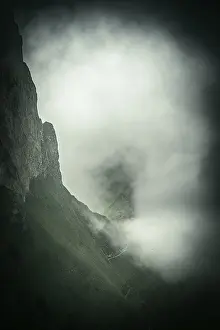 Bernese Oberland Landscape Prints: Summit ridge with dramatic clouds