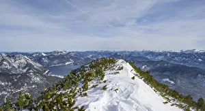 Bavarian Alps Prints: Summit of Simetsberg, left Walchensee