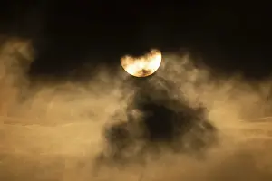Northern Europe Evening Atmosphere Prints: Sun bursts out from behind clouds