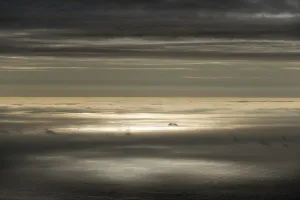 Denmark Coastline Prints: Sun reflecting on the surface of the sea
