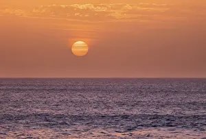 Atlantic Ocean Sunset Prints: Sun setting over ocean, Atlantic