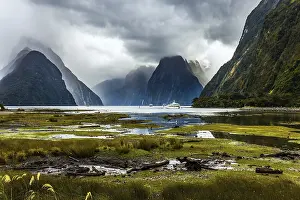 Oceania Travel Photography Prints: Sunlight breaks through storm clouds