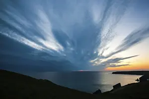 Bedruthan Steps Sunset Prints: Sunset at the Bedruthan Steps, Cornwall