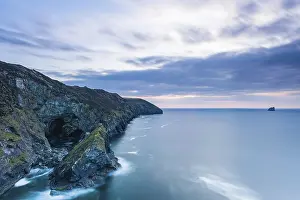 Sunset In Cornwall Prints: Sunset over Cliffs in St Agnes