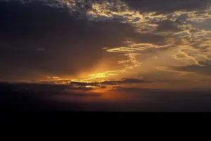 Open Air Landscapes Prints: Sunset with clouds
