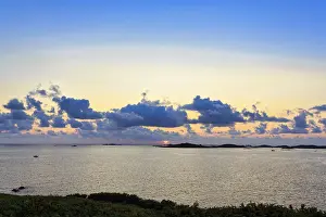 Cornwall Travel Photography Prints: Sunset behind clouds, Archipelago