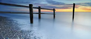 Deserted Baltic Sea Beach Prints: Sunset at DarBer Ort