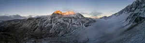 Deserted Mountain Road Prints: Sunset at the Fluela Pass