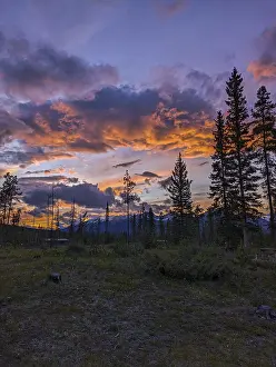 North America Tourist Attractions Prints: Sunset Jasper Alberta, Canada