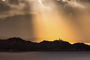 Inner Hebrides Coastal Scene Prints: Sunset at the lighthouse of Rona