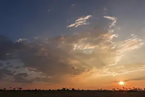 Botswana Landscape Photography Prints: Sunset over the Okavango Delta
