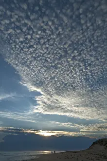 Cirrocumulus Cloud Formation Prints: Sunset with small cirrocumulus clouds