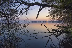 Evening Sun Northern Europe Prints: Sunset Sunset on the Dummer
