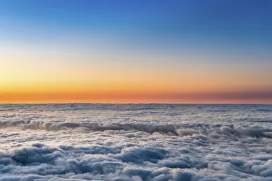 Spanish Evening Sky Prints: Sunset, sunset glow over of clouds