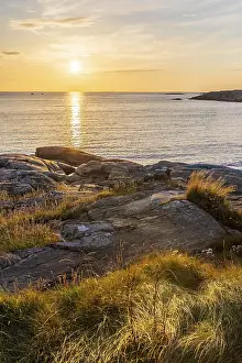 Evening Light On The Coast Prints: Sunset with a view of the North Sea