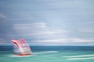 Lake Garda Italy Prints: Surfer as a pull-along, artistically worked