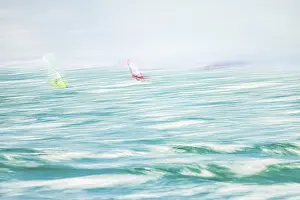 Lake Garda Italy Prints: Surfer as a pull-along, artistically worked