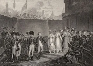 Anglo Mysore War Prints: Surrender of two sons of Tipu Sultan