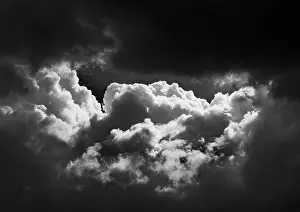 Thunderclouds Austria Prints: SW image, dramatic cloudscape with (cumulus) clouds