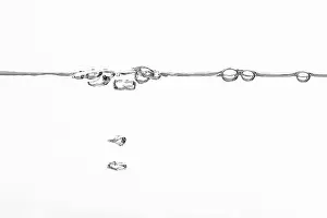 White Background Art Prints: Sweeping water surface with waves