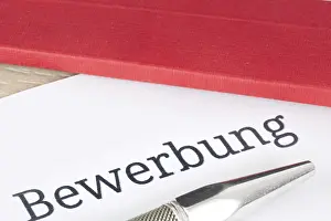 Job Application Concept Prints: Symbolic image of an application: Close-up of documents for an application