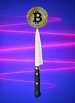 Bitcoin Crash Prints: Symbolic image, Bitcoin as a questionable vision of the future