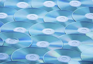 Computer Crime Scene Prints: A table full of CD-ROMs and DVDs