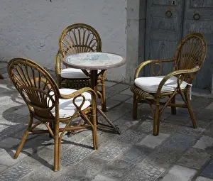 Comfortable Armchair Prints: Table and chairs, table, chairs