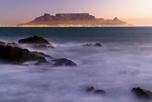 Table Mountain Panorama Prints: Table Mountain, Lion's Head and Devil's Peak in the evening light