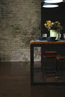 Empty Table Prints: Empty table served for dinner