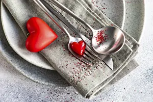 Food Photography Concept Prints: Table setting for holiday dinner in St