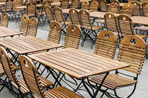 Travel Photography Berlin Prints: Empty tables and chairs during the Lockdown