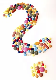 Healthcare System Prints: Tablets as question mark