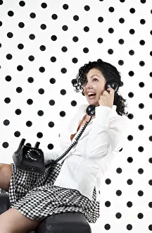 Woman On Phone Prints: Talking on the phone